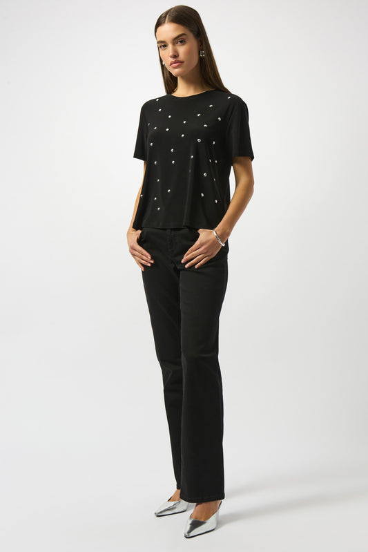 Joseph Ribkoff embellished boxy top 253203
