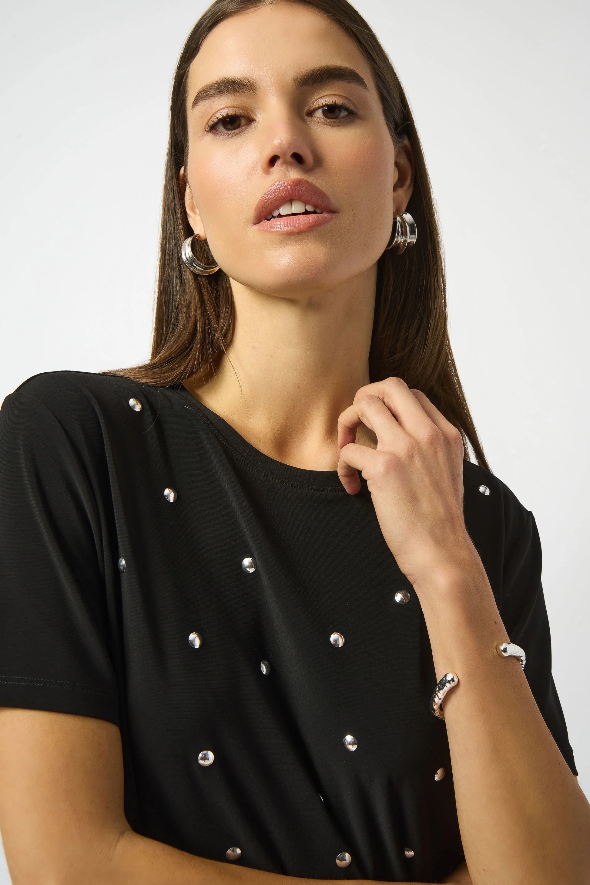 Joseph Ribkoff embellished boxy top 253203