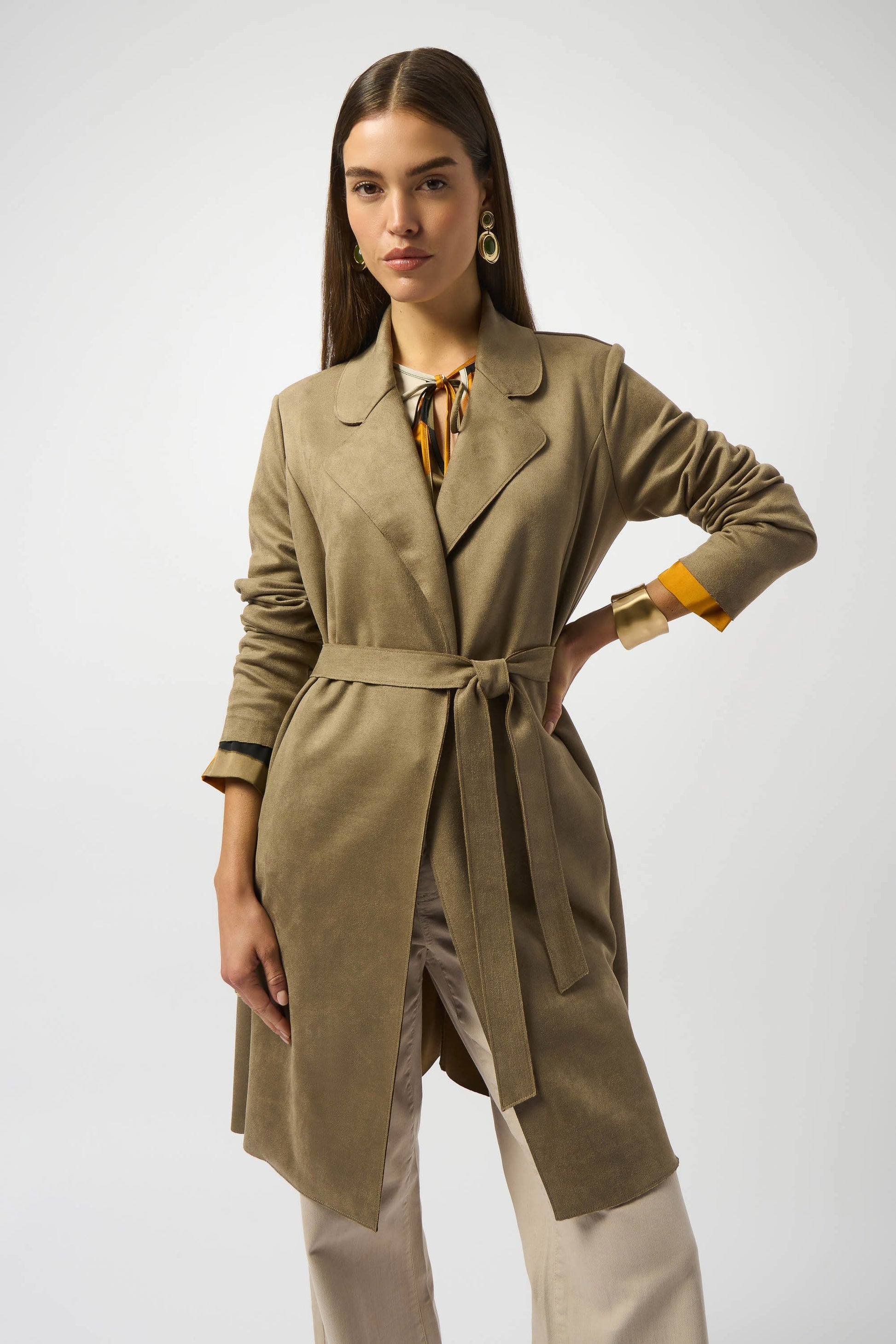 Joseph Ribkoff faux suede coat 253252