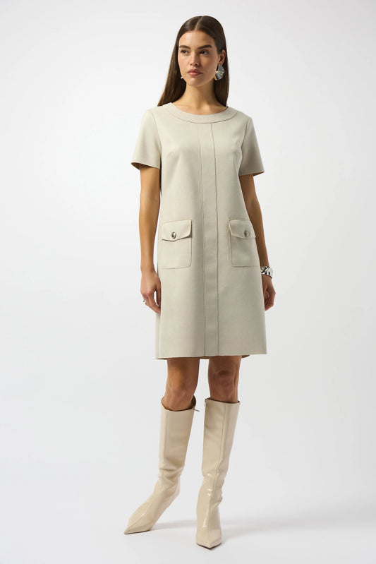 Joseph Ribkoff faux suede shift dress 253280