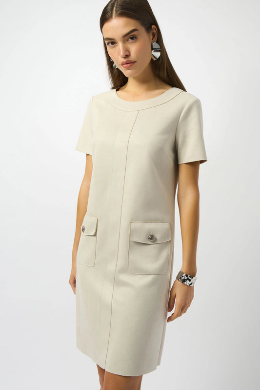 Joseph Ribkoff faux suede shift dress 253280
