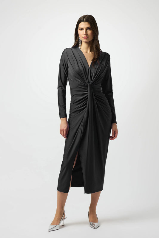 Joseph Ribkoff draped v neck sheath dress 253714