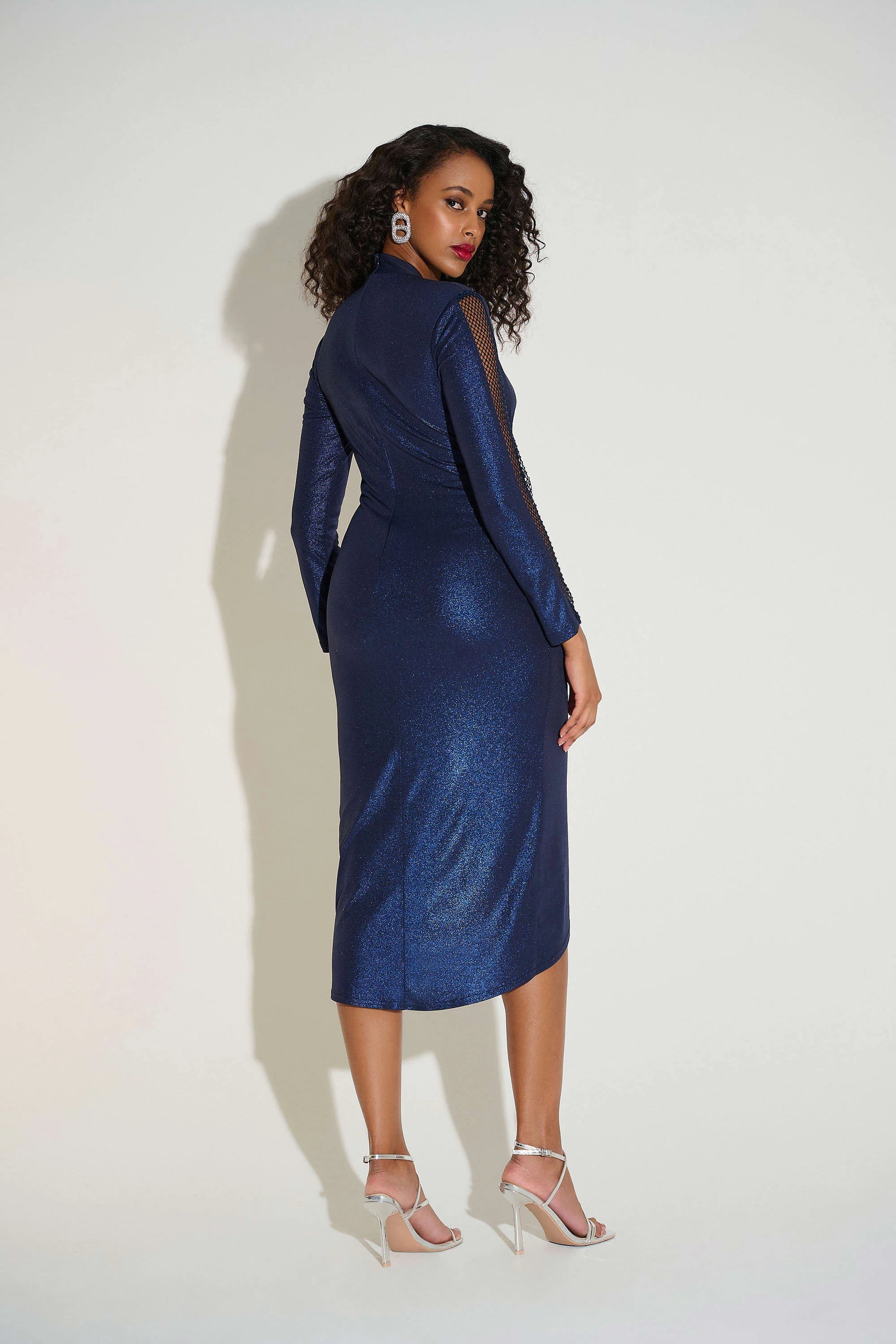 Joseph Ribkoff foiled knit wrap dress 253742