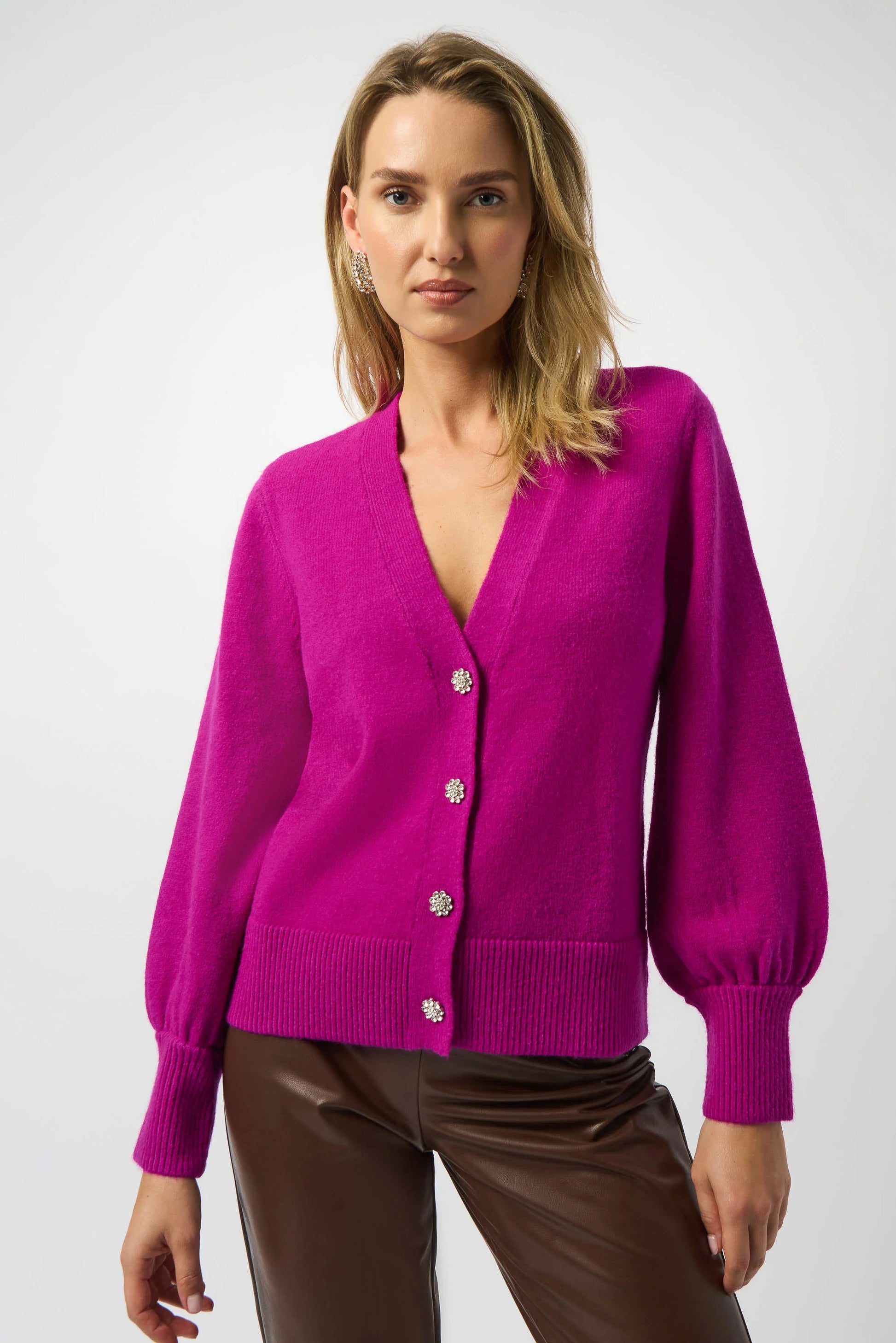 Joseph Ribkoff puff sleeve cardigan 253906