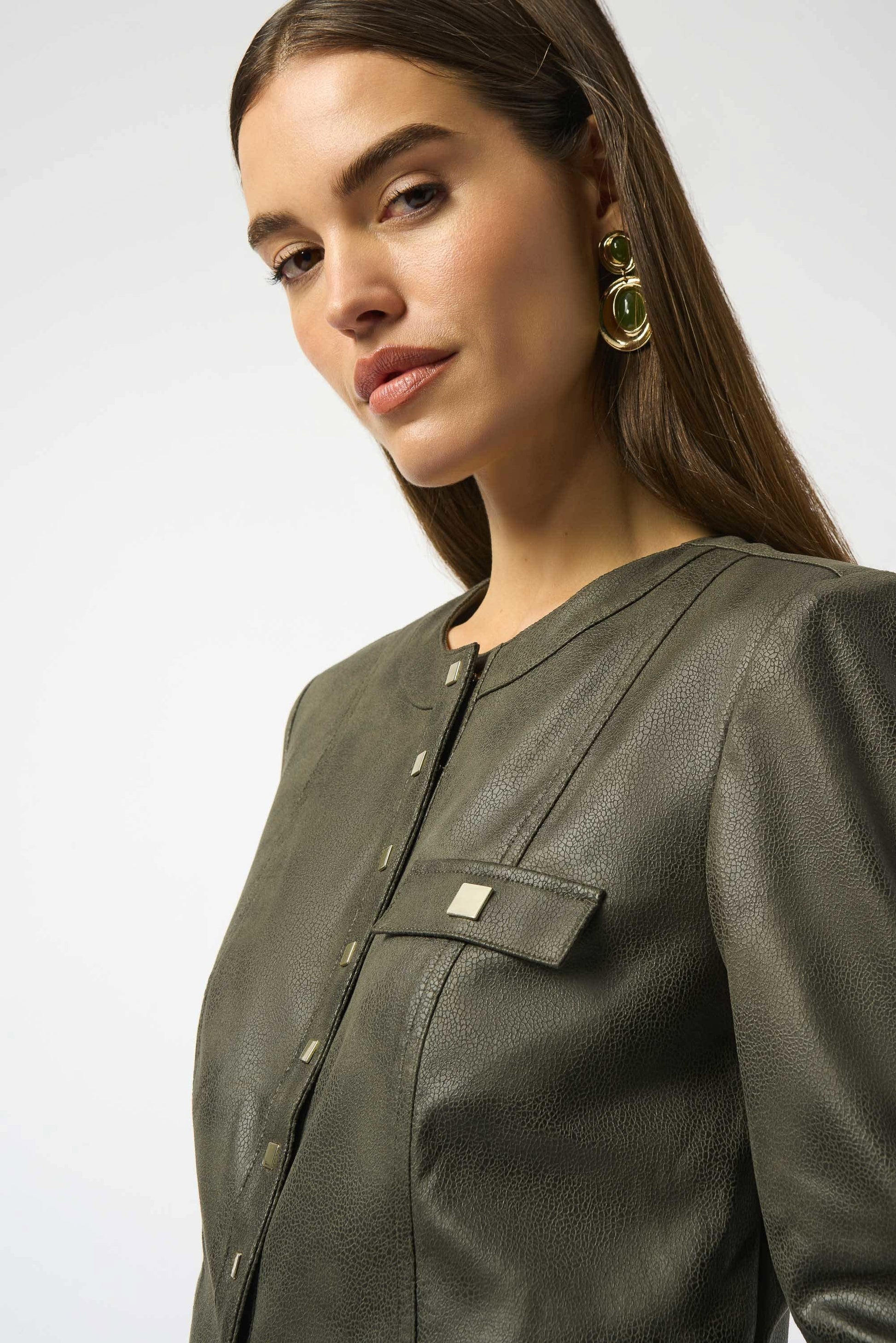 Joseph Ribkoff faux suede fitted jacket 253935
