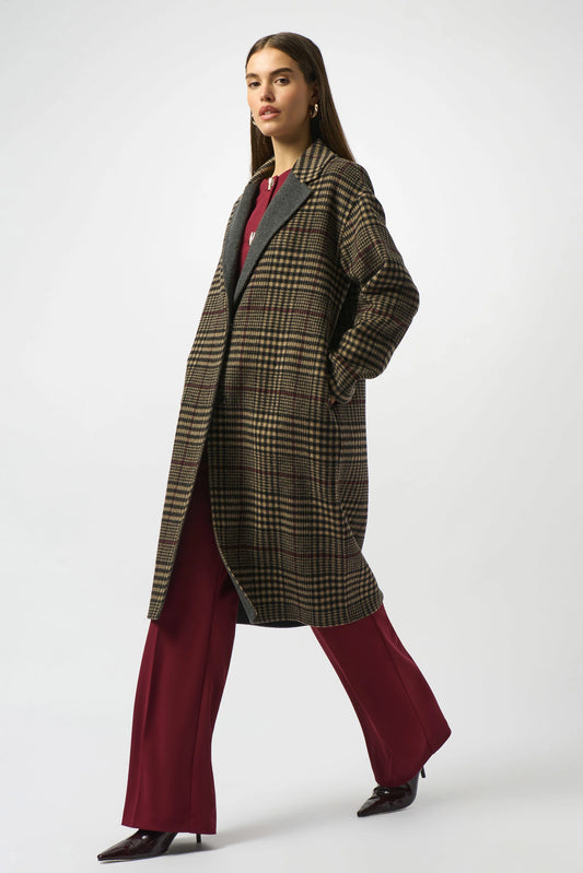 Joseph Ribkoff double faced check coat 253946