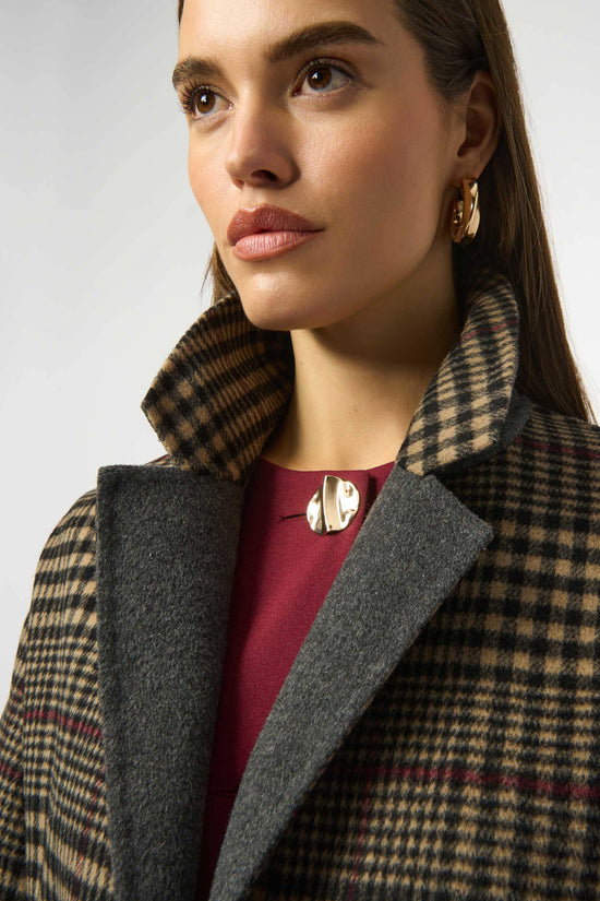Joseph Ribkoff double faced check coat 253946