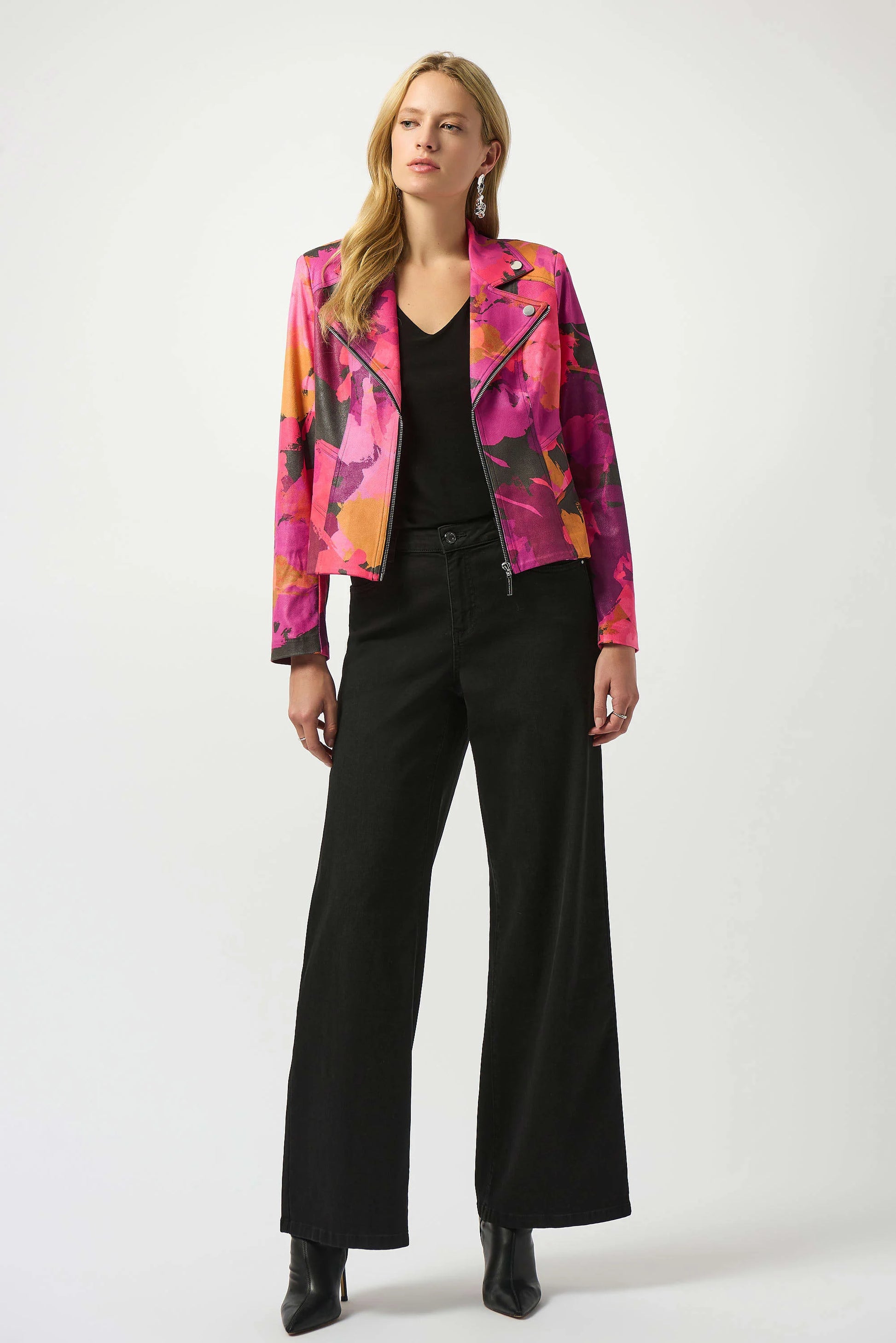 Joseph Ribkoff faux suede print jacket 253954