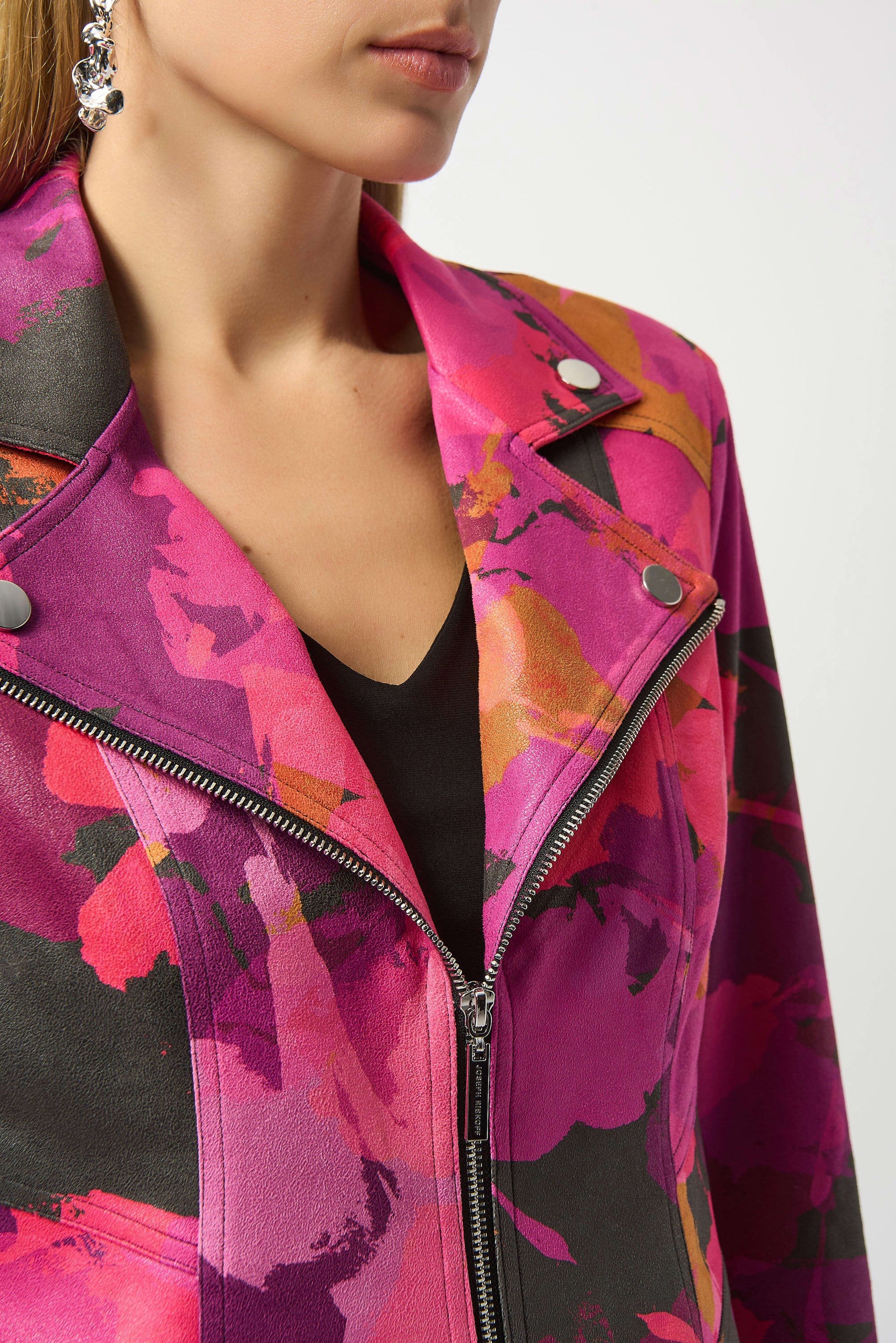Joseph Ribkoff faux suede print jacket 253954