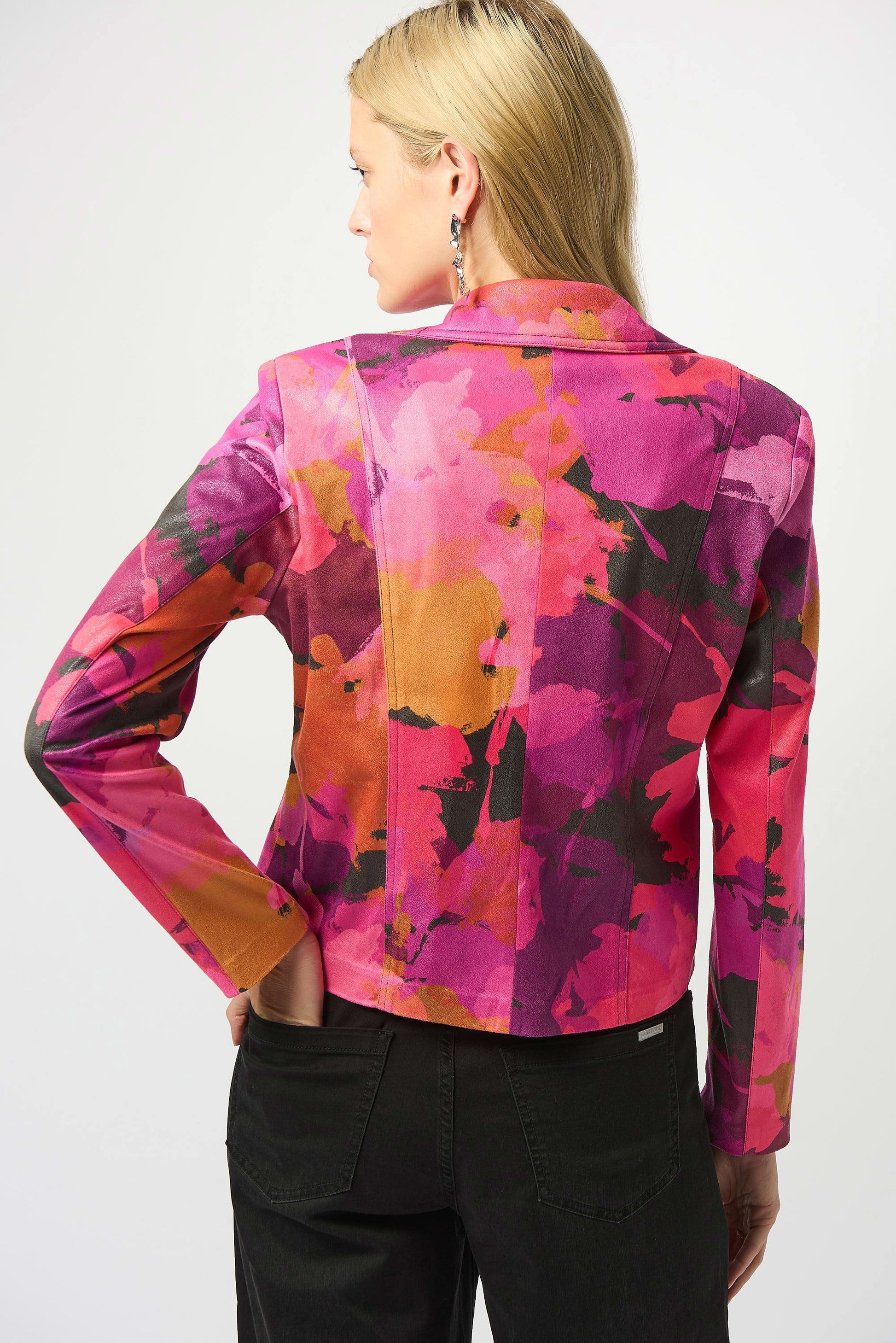 Joseph Ribkoff faux suede print jacket 253954