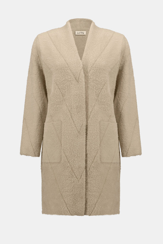 Joseph Ribkoff feather yarn knit coat 253955