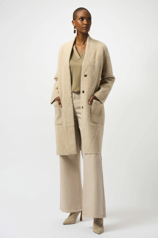 Joseph Ribkoff feather yarn knit coat 253955