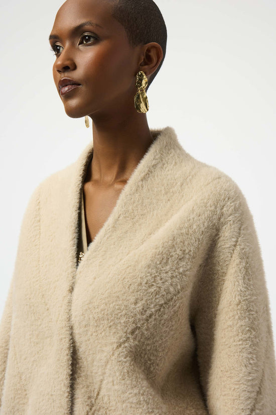 Joseph Ribkoff feather yarn knit coat 253955