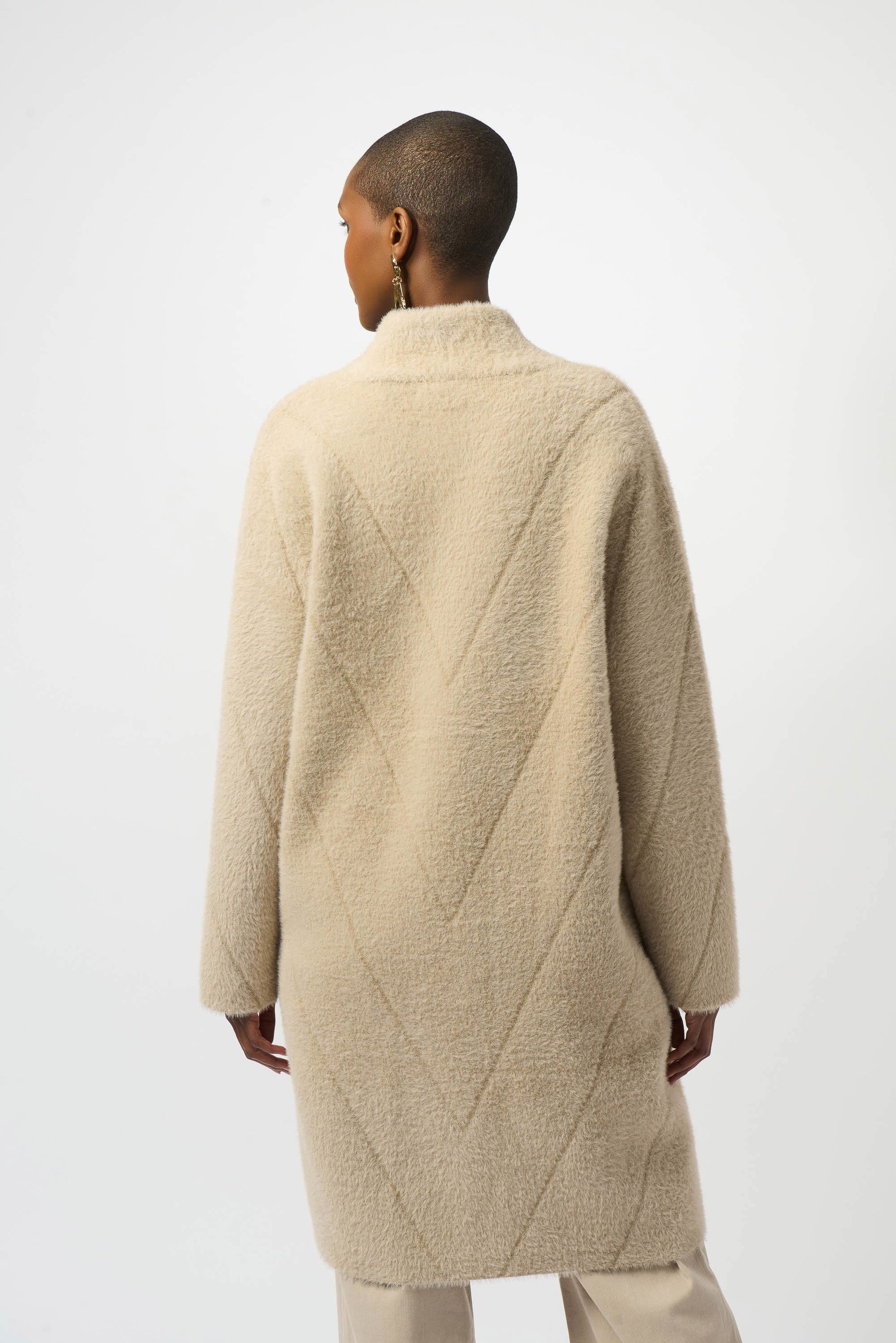 Joseph Ribkoff feather yarn knit coat 253955