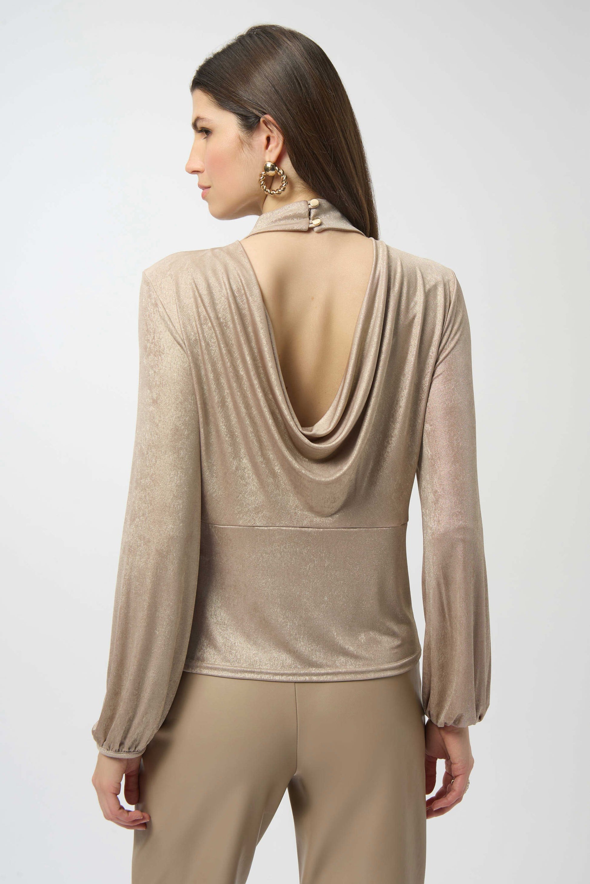 Joseph Ribkoff foiled knit top 254027