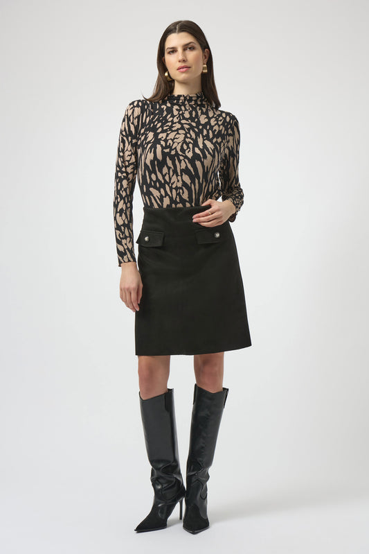 Joseph Ribkoff faux suede skirt 254087
