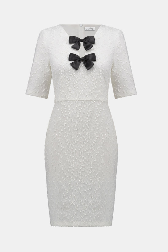 Joseph Ribkoff bow detail shift dress 254177