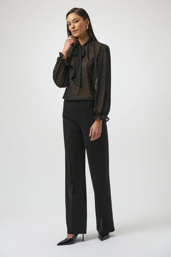 Joseph Ribkoff chiffon tie neck top 254200