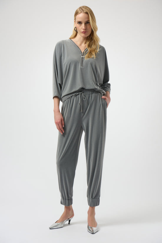 Joseph Ribkoff silky knit zipper top 254205