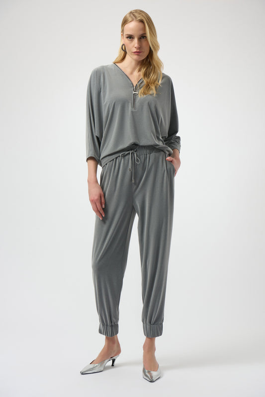 Joseph Ribkoff silky knit zipper top 254205
