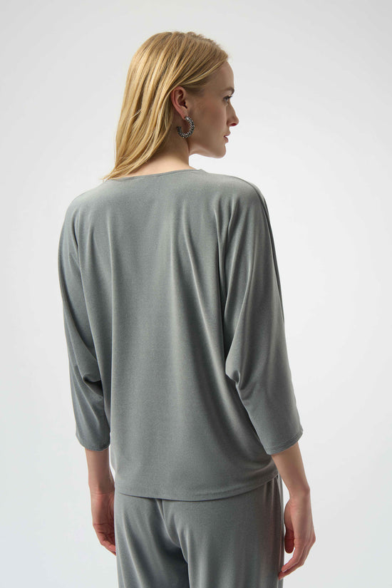 Joseph Ribkoff silky knit zipper top 254205