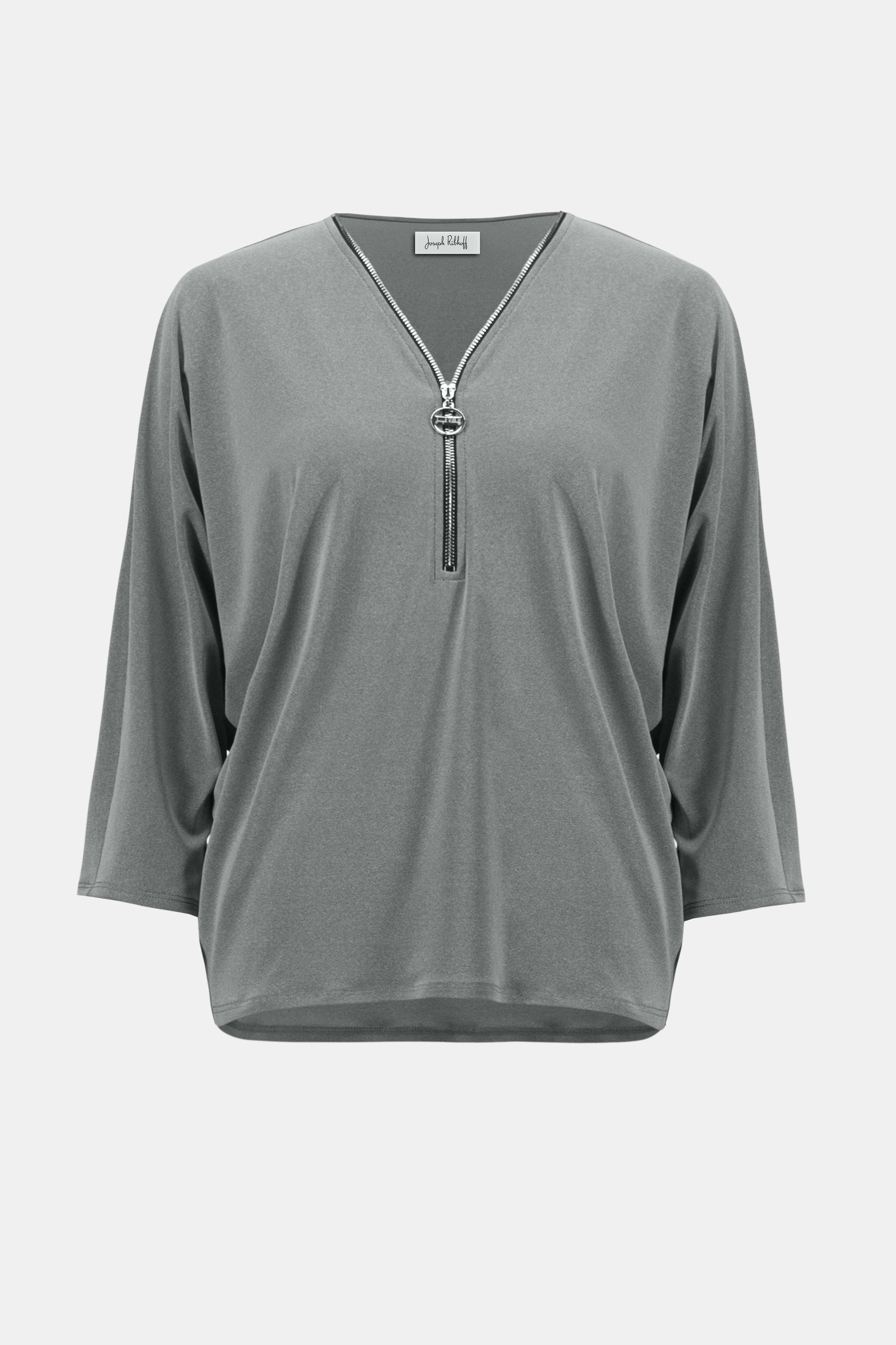 Joseph Ribkoff silky knit zipper top 254205 - Jane Young