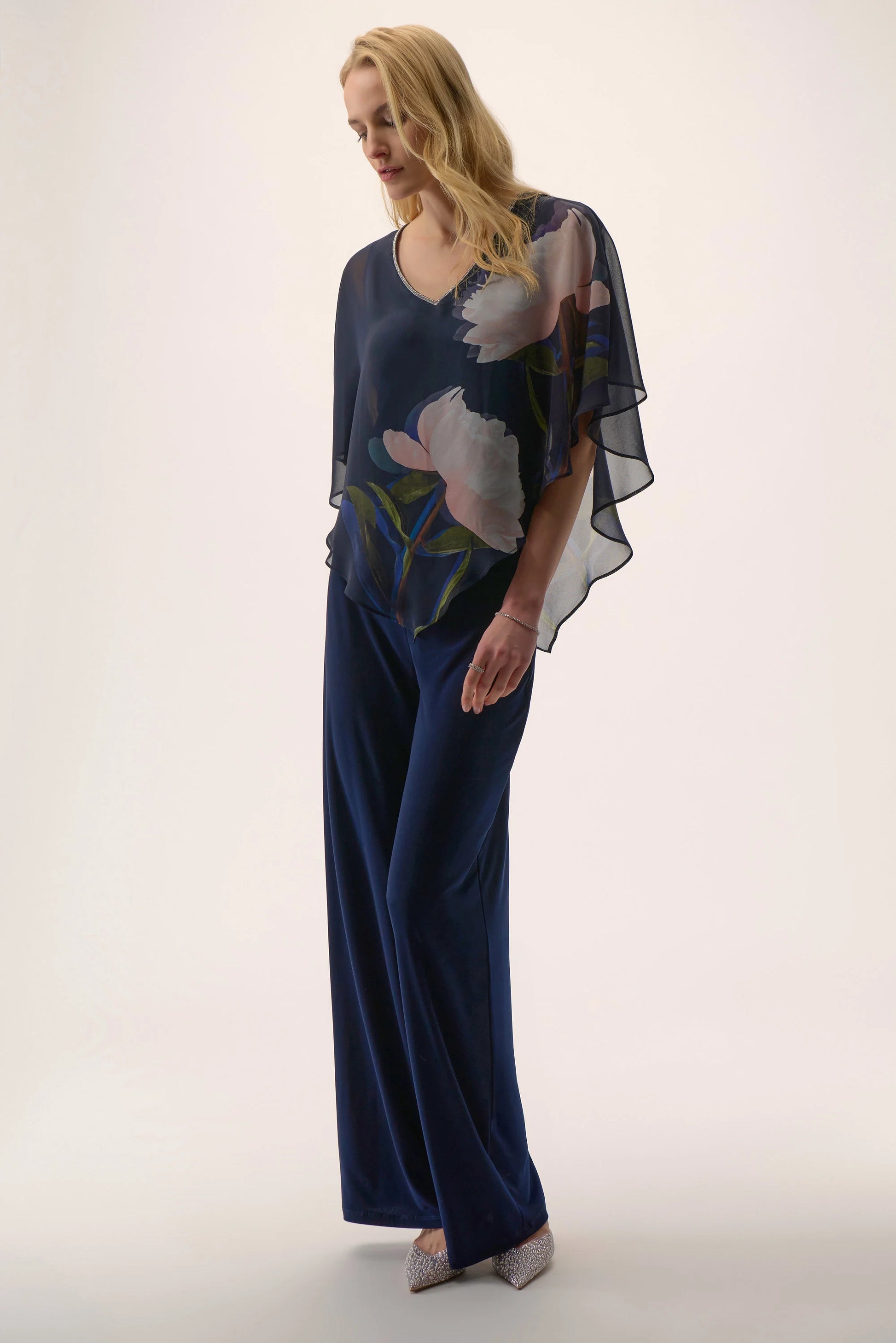 Joseph Ribkoff floral print poncho top 254731