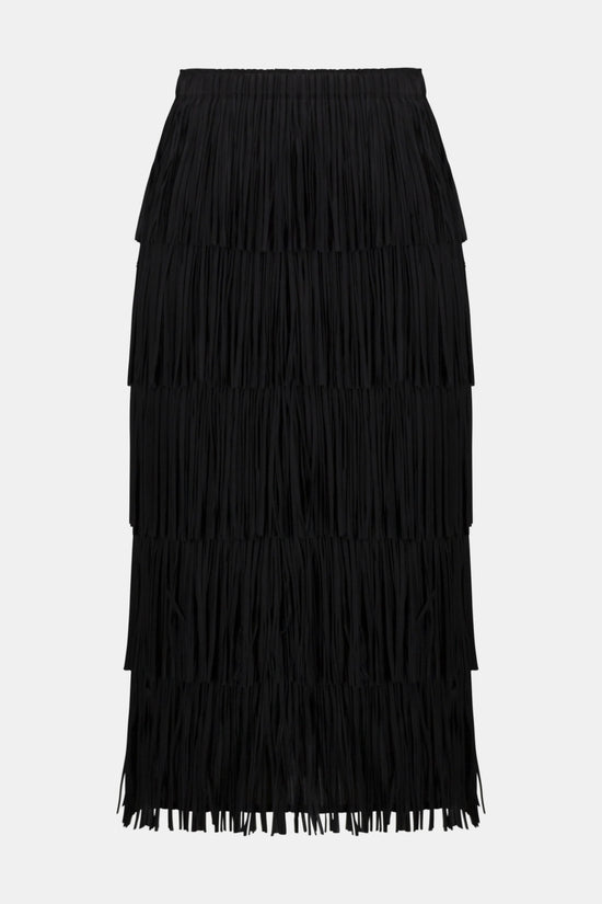 Joseph Ribkoff tiered fringe skirt 254901