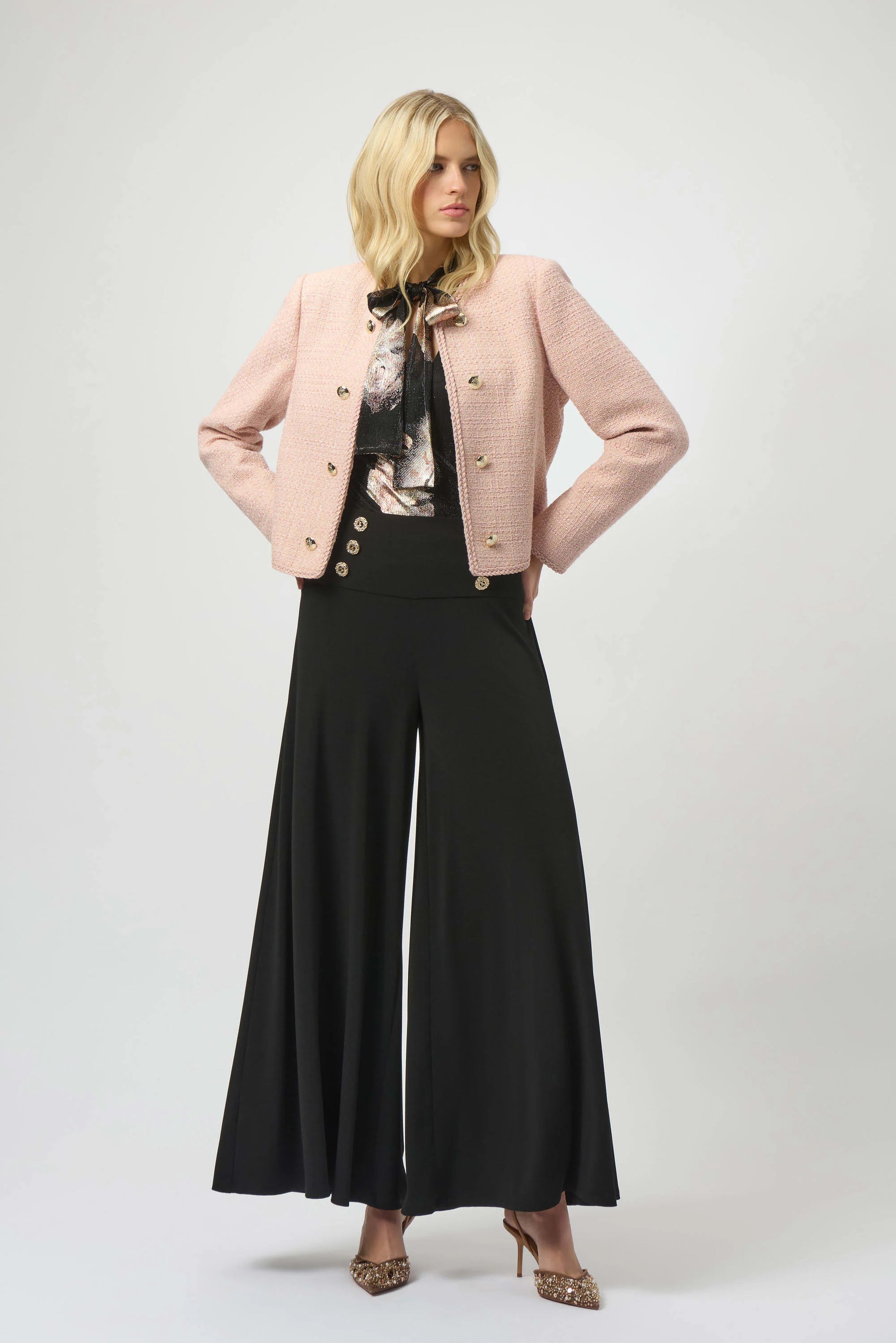 Joseph Ribkoff bouclé collarless jacket 254903