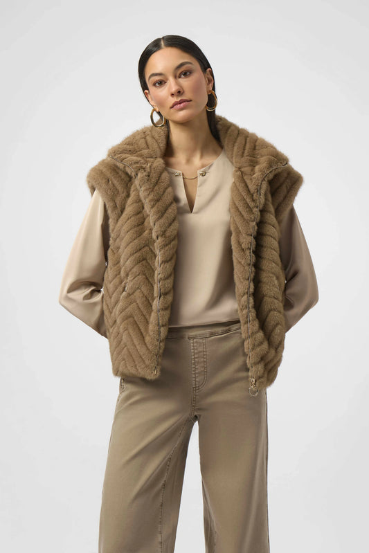 Joseph Ribkoff faux fur gilet 254906