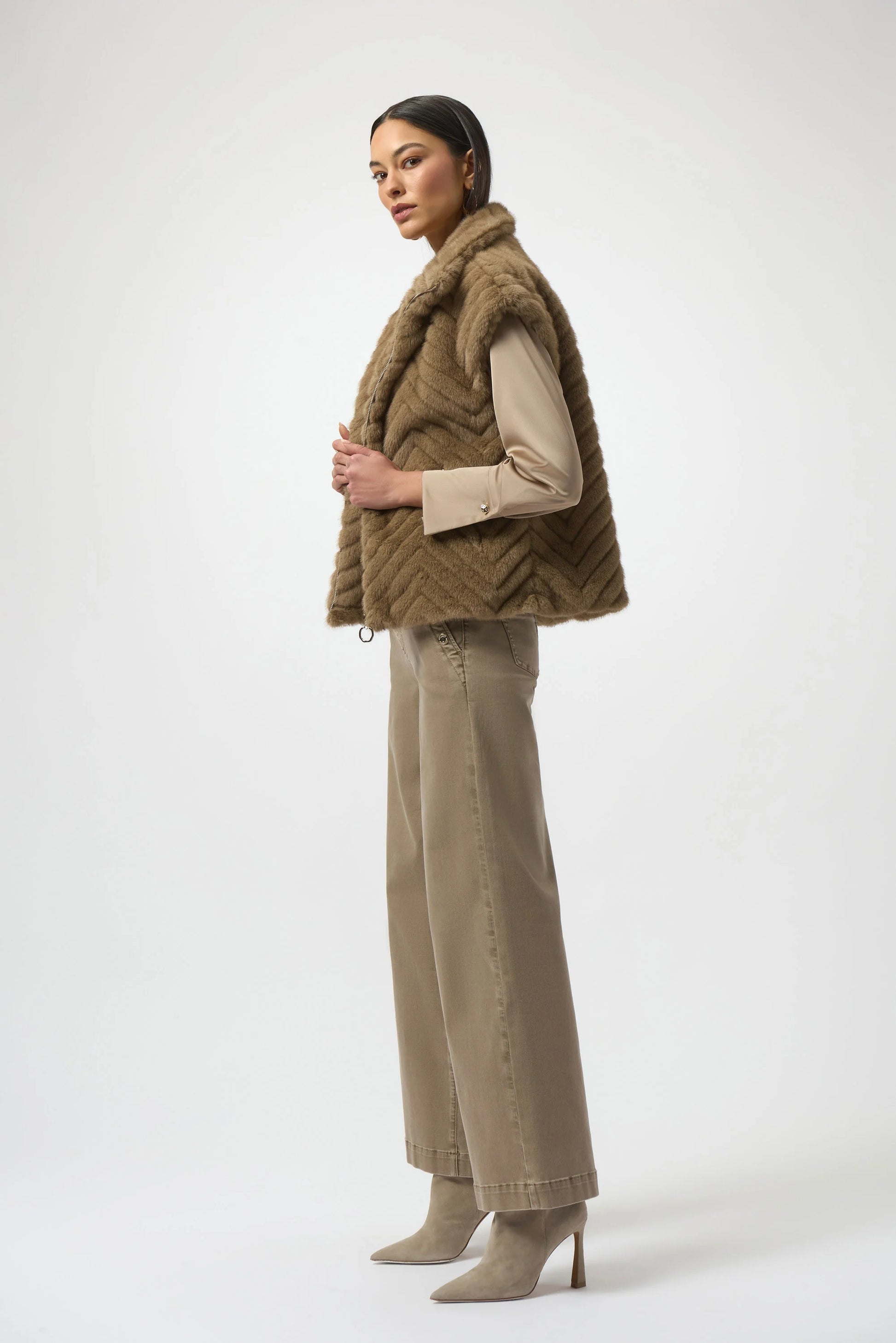 Joseph Ribkoff faux fur gilet 254906