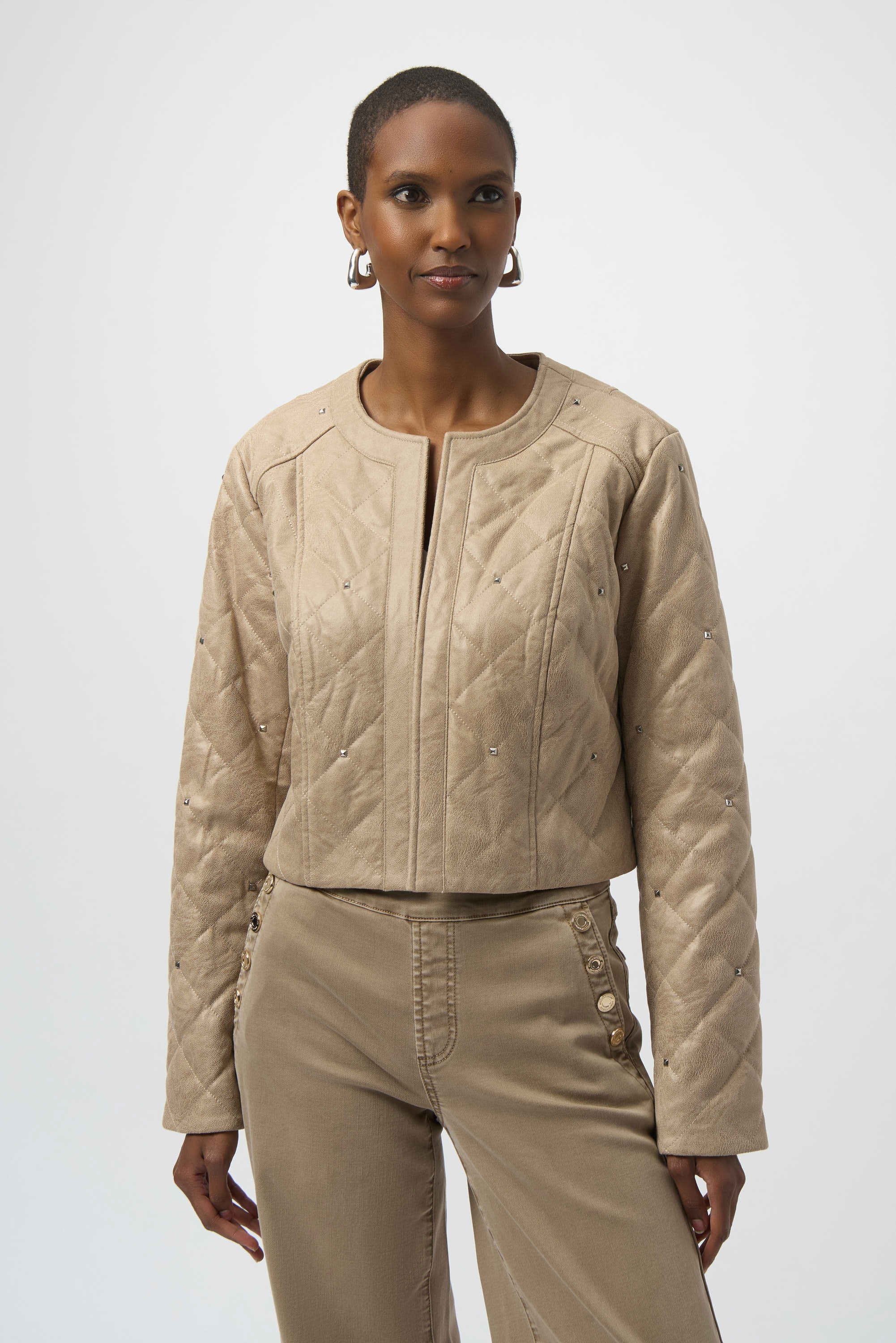Joseph Ribkoff foiled faux suede jacket 254929 - Jane Young