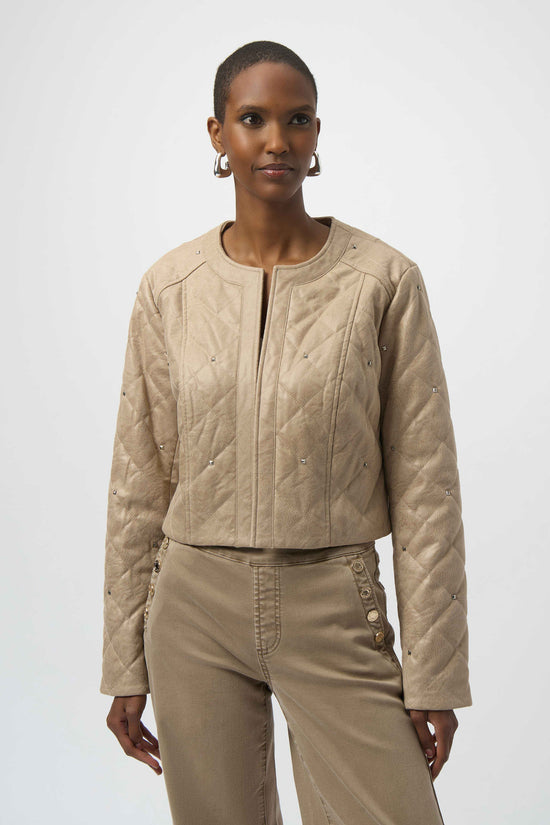 Joseph Ribkoff foiled faux suede jacket 254929