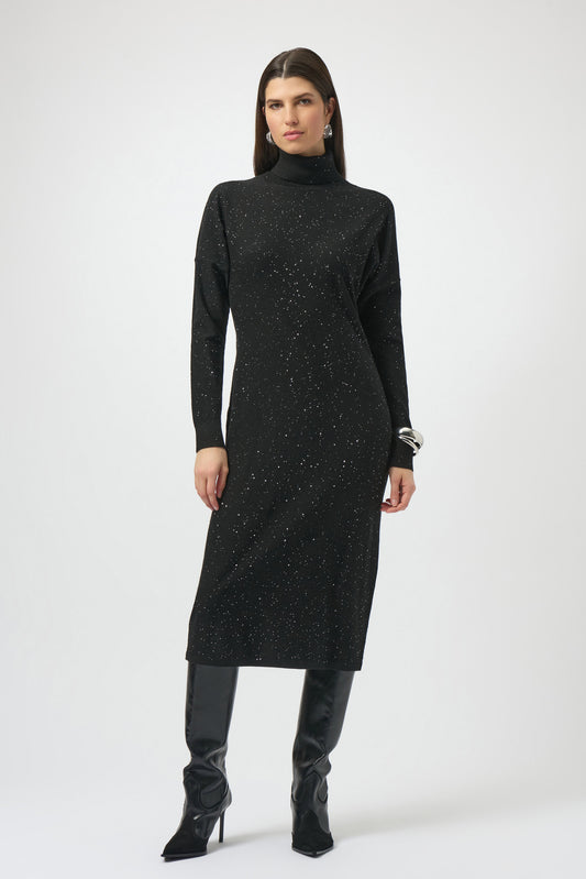 Joseph Ribkoff sequined turtleneck dress 254932