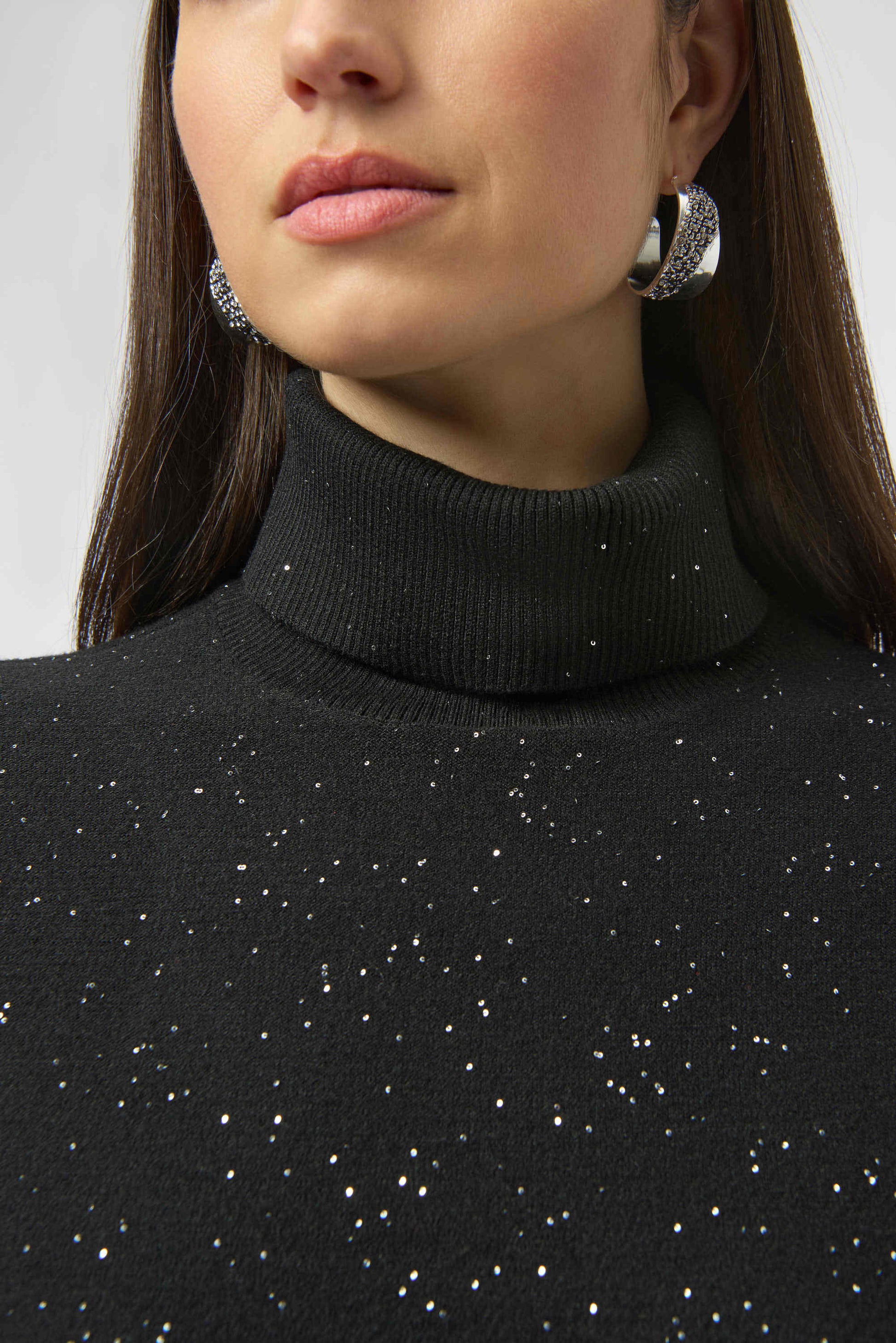 Joseph Ribkoff sequined turtleneck dress 254932