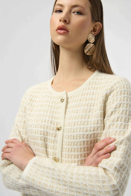 Joseph Ribkoff sequined knit cardigan 254938