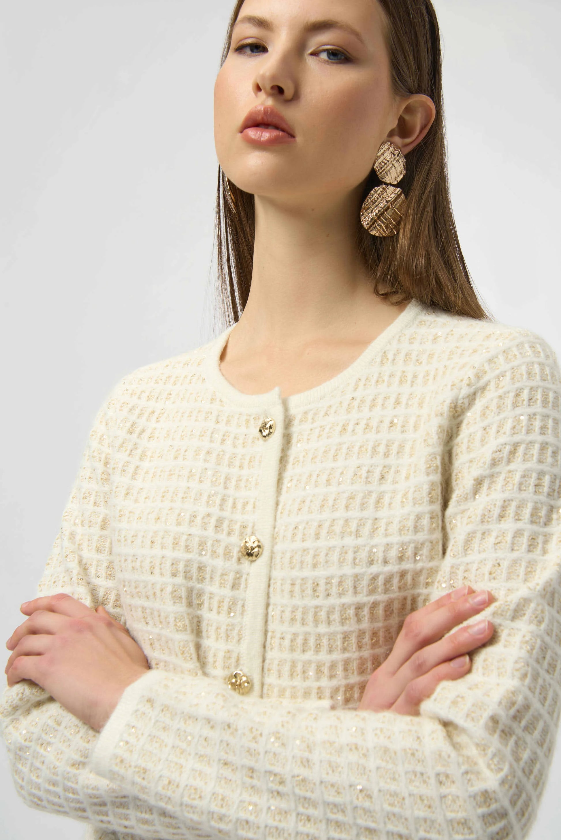 Joseph Ribkoff sequined knit cardigan 254938