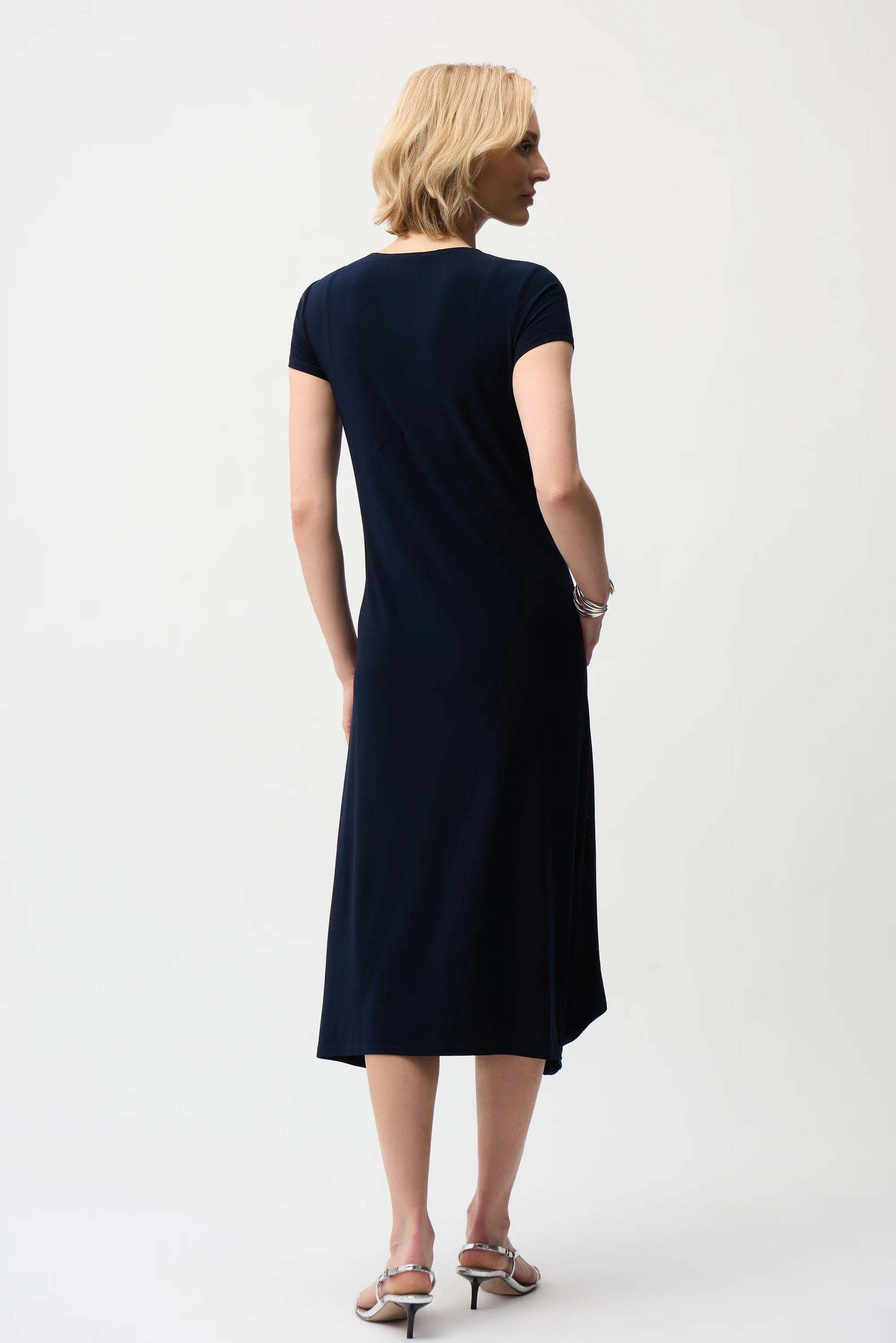 Joseph Ribkoff Midnight Silky Knit Cocoon Dress With Scoop Neckline 261259