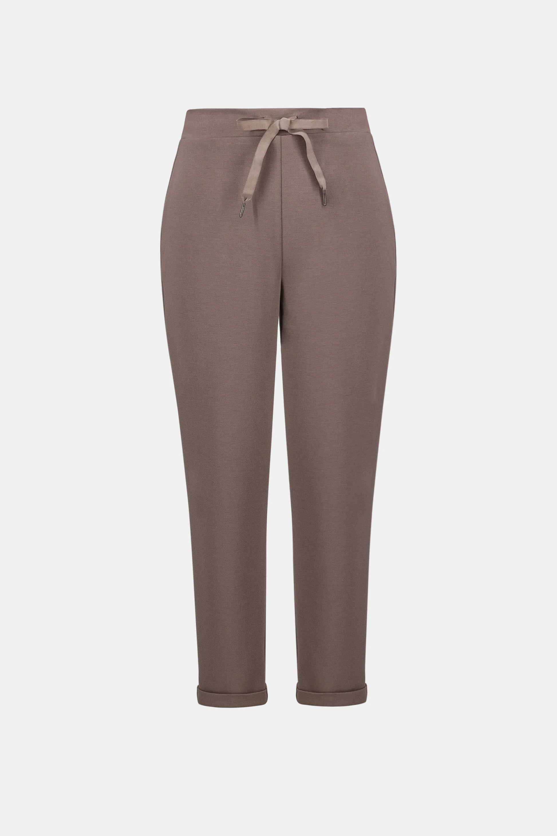 Joseph Ribkoff Mink Scuba Jersey Pull-On Jogger Pants With Drawstring Waist 261606
