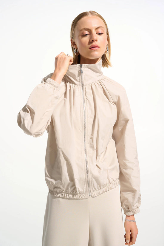 Joseph Ribkoff Moonstone Cocoon Outdoor Jacket With Funnel Collar 261613