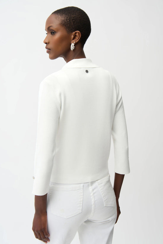 Joseph Ribkoff Vanilla Viscose Blend Open-Front Cardigan 261920