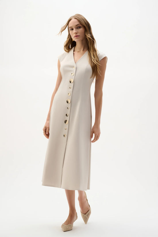 Joseph Ribkoff Natural  Melange Millennium Fit And Flare Dress 262129