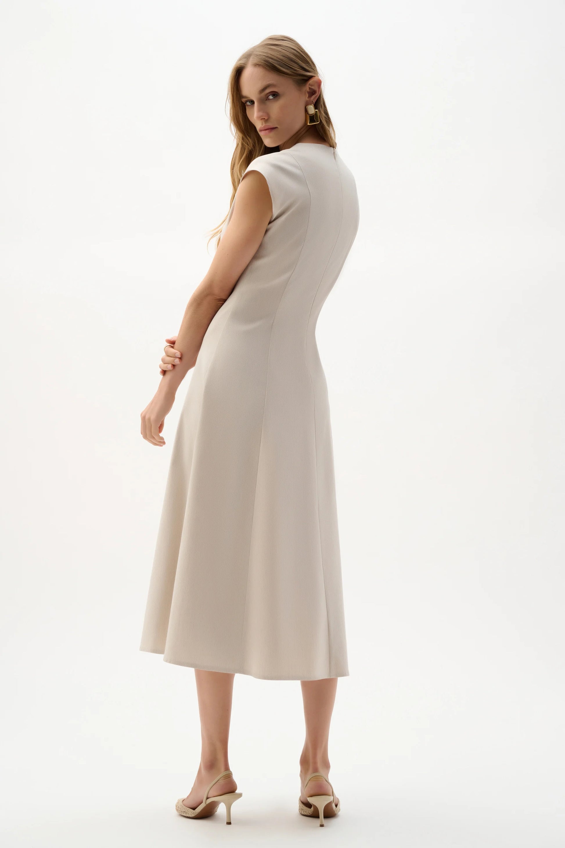 Joseph Ribkoff Natural  Melange Millennium Fit And Flare Dress 262129