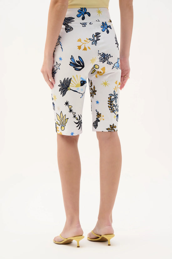 Joseph Ribkoff Vanilla/Multi Millennium Printed Bermuda Shorts