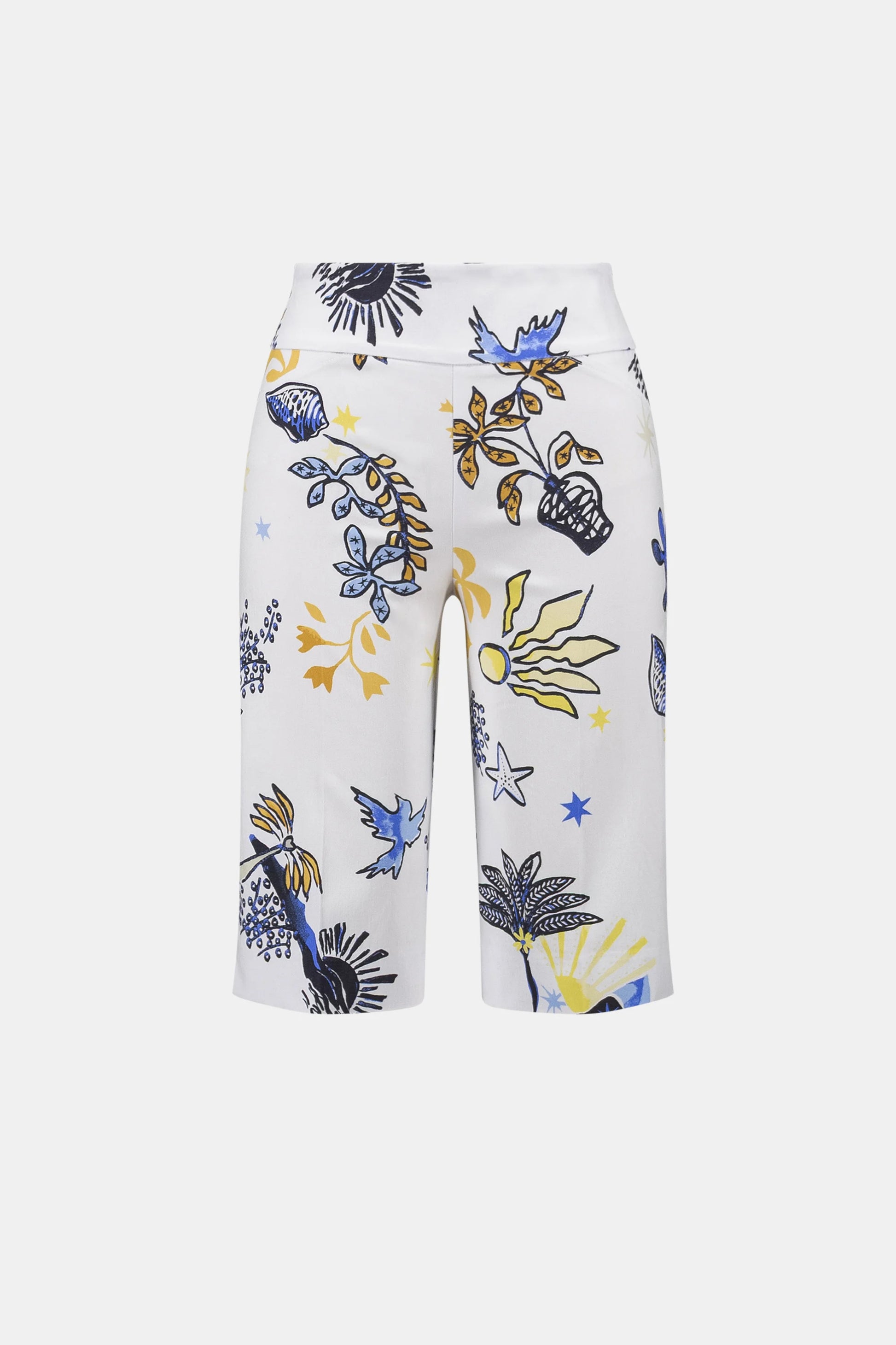 Joseph Ribkoff Vanilla/Multi Millennium Printed Bermuda Shorts