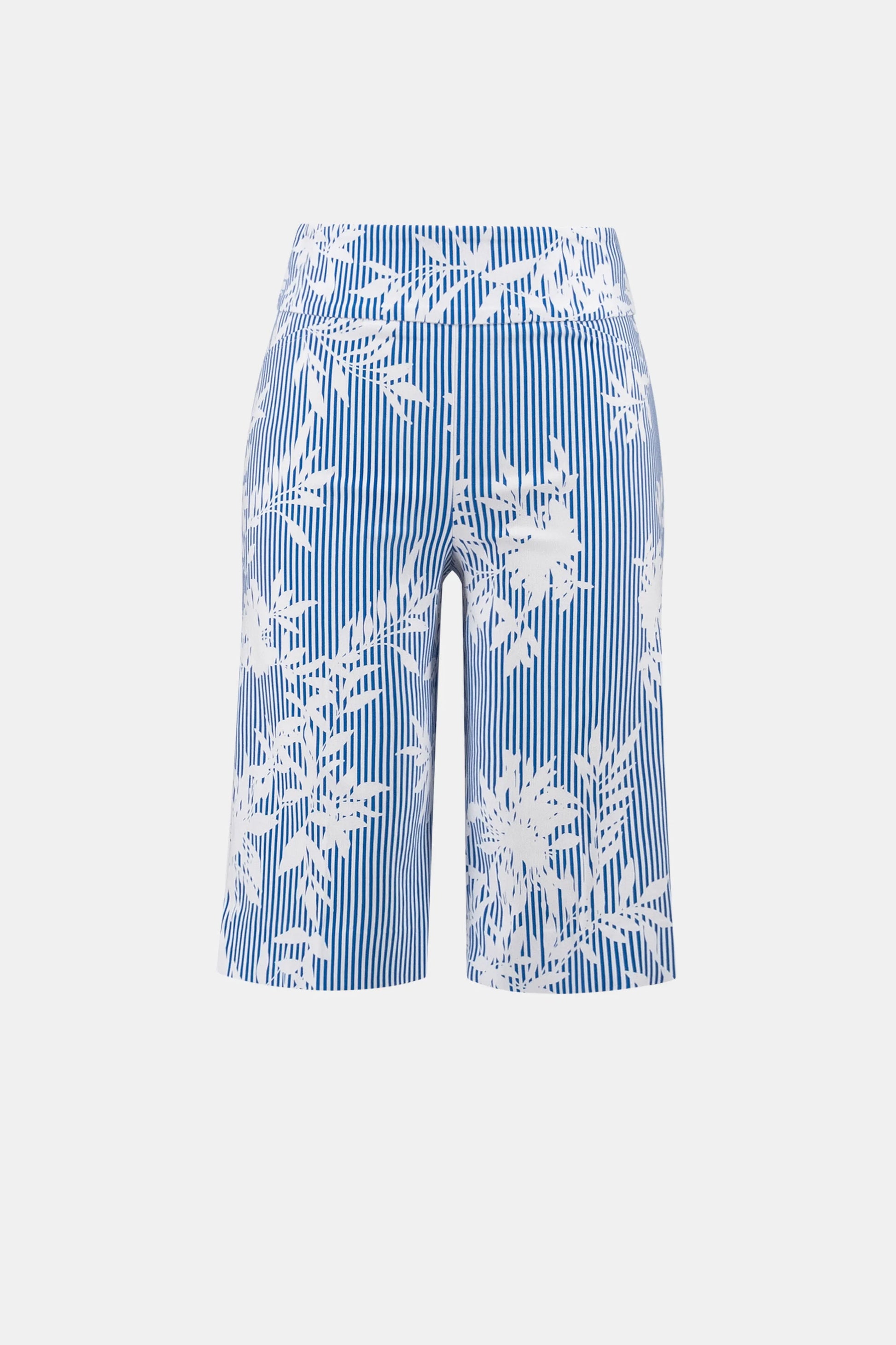 Joseph Ribkoff Blue & Vanilla Millennium Printed Bermuda Shorts