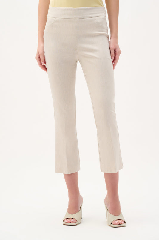Joseph Ribkoff Natural Woven Millennium Flare Trousers