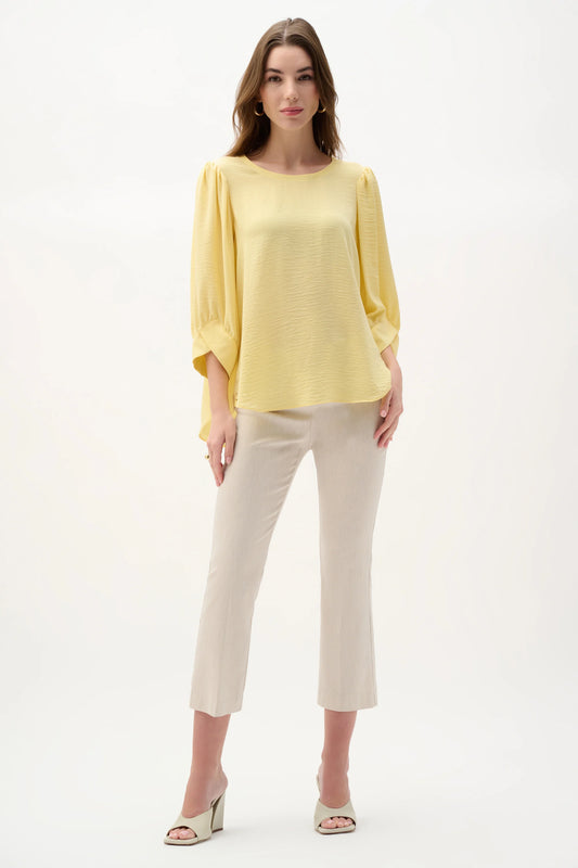 Joseph Ribkoff Natural Woven Millennium Flare Trousers
