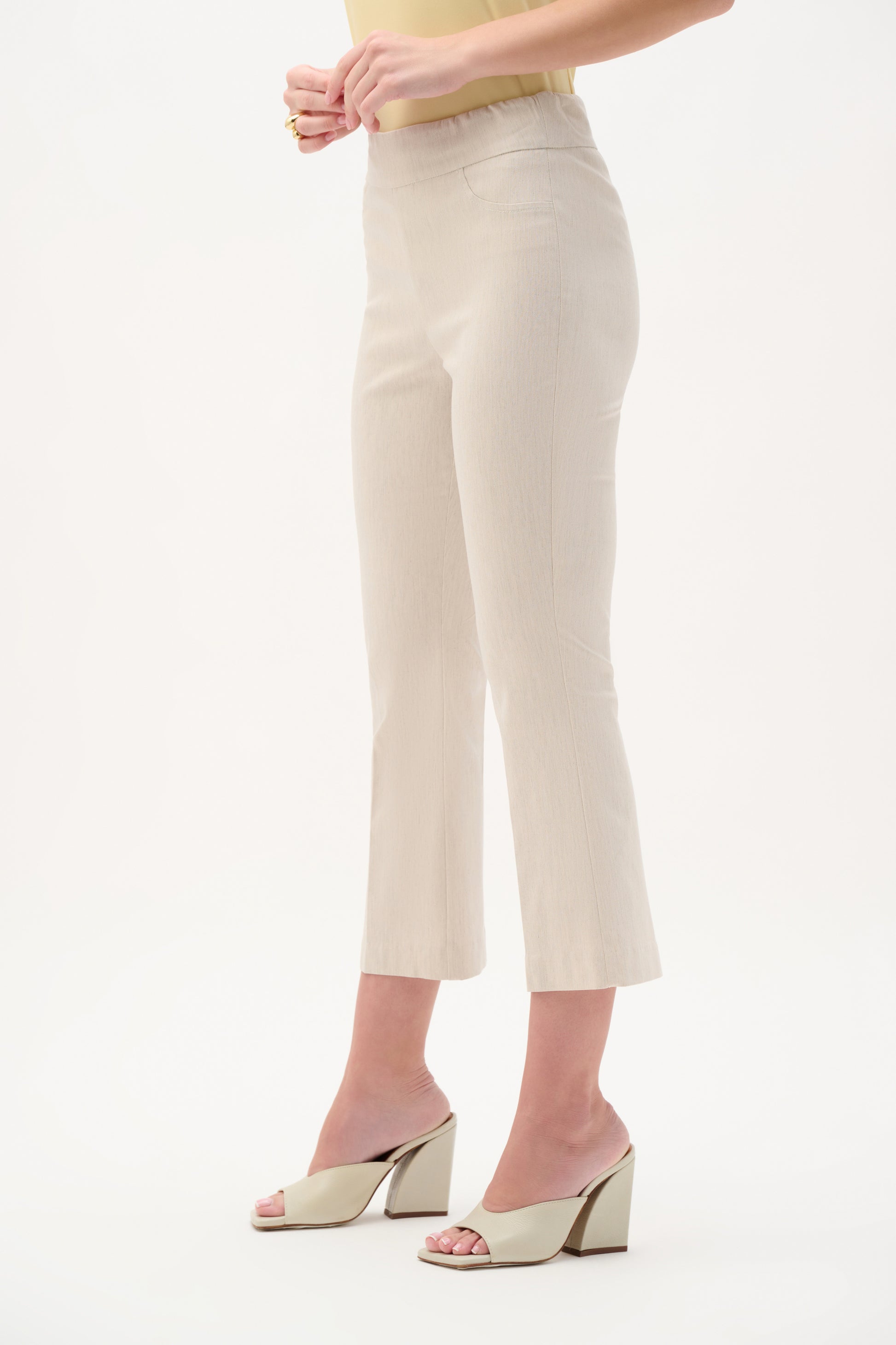 Joseph Ribkoff Natural Woven Millennium Flare Trousers