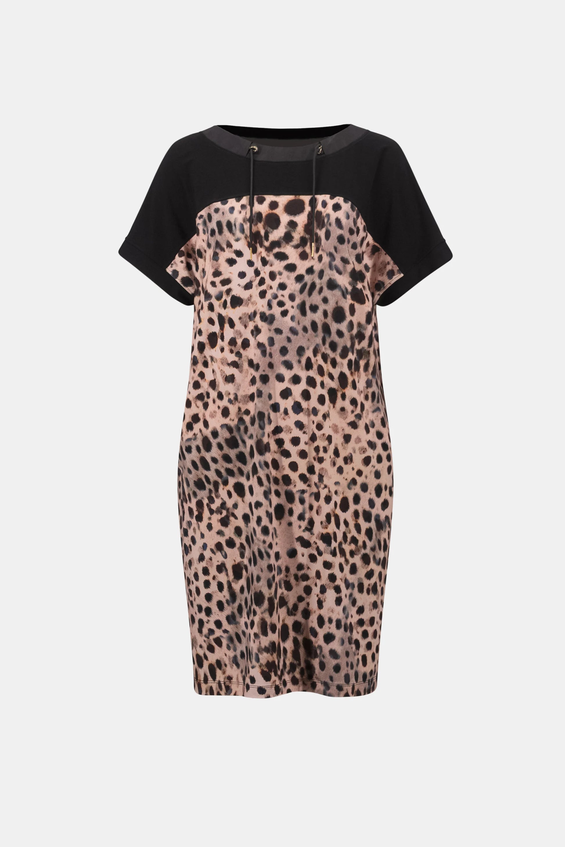 Joseph Ribkoff Beige/Multi Silky Knit Animal Print Straight Dress 262610